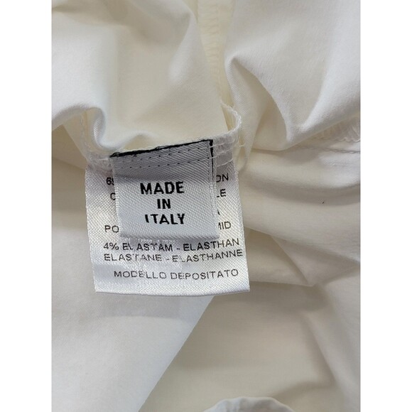 Chiara Laverda White Classic Button Down Blouse Shirt Top Women's Size 44 EUC - Picture 7 of 9